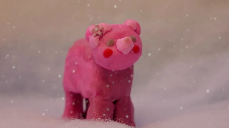 Pink Christmas poster